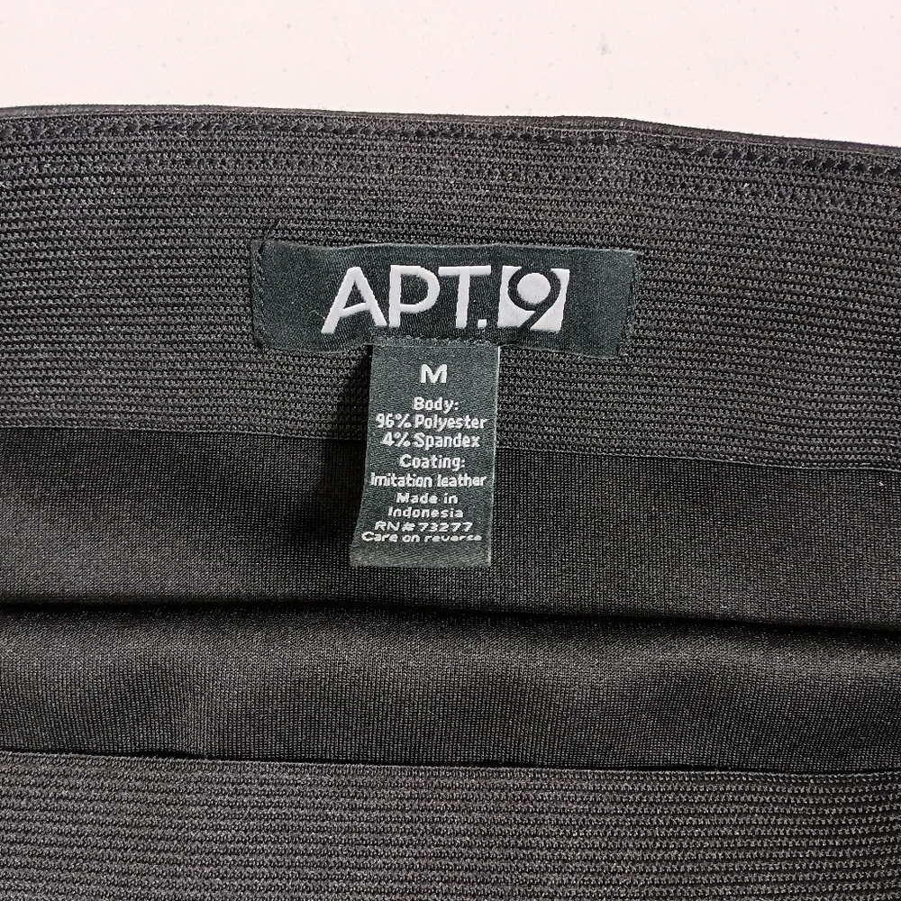 Apt 9 Faux Leather Snakeskin Midi Pencil Skirt Medium Black Stretch Pull On - Picture 4 of 5